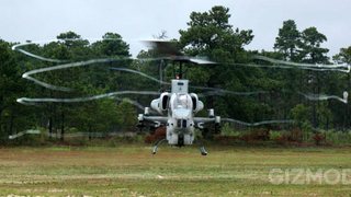 A Cobra Helicopter Slicing the Air
